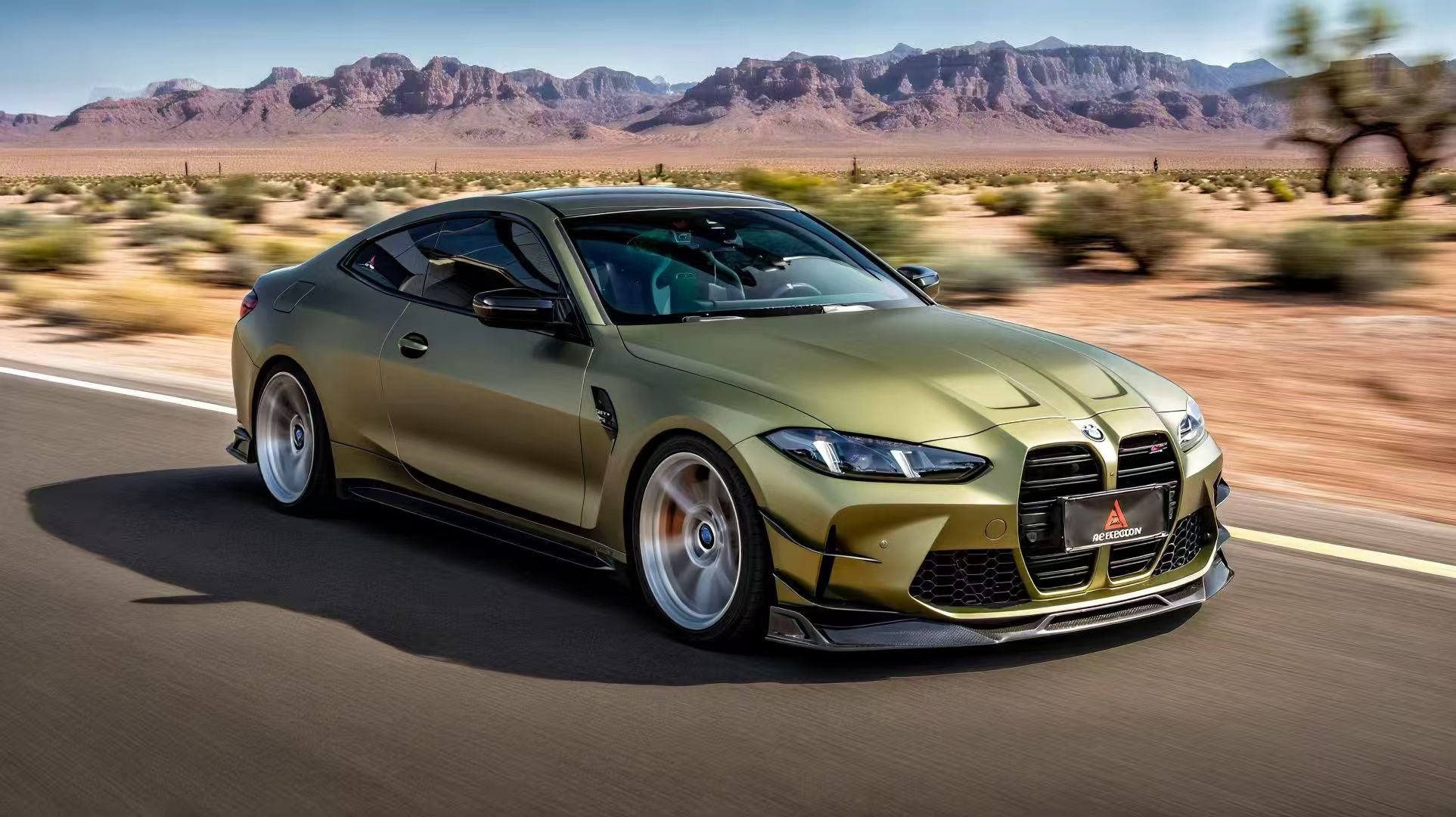 BMW M3 G80 G81 2021 2022 2023 2024 & M4 G82 G83 2021 2022 2023 2024 with Aftermarket Parts - AE V2 Style Front Canards Carbon Fiber from ArmorExtend