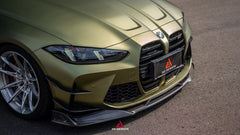 BMW M3 G80 G81 2021 2022 2023 2024 & M4 G82 G83 2021 2022 2023 2024 with Aftermarket Parts - AE V2 Style Front Canards Carbon Fiber from ArmorExtend