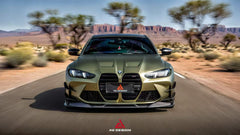 BMW M3 G80 G81 2021 2022 2023 2024 & M4 G82 G83 2021 2022 2023 2024 with Aftermarket Parts - AE V2 Style Front Canards Carbon Fiber from ArmorExtend