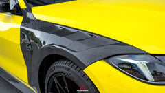 BMW M3 G80 G81 2021 2022 2023 2024 & M4 G82 G83 2021 2022 2023 2024 with Aftermarket Parts - AE Style Front Fenders Carbon Fiber from ArmorExtend
