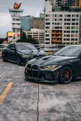 BMW M3 G80 G81 2021 2022 2023 2024 & M4 G82 G83 2021 2022 2023 2024 with Aftermarket Parts - AE Style Front Fenders Pre-preg Carbon Fiber from ArmorExtend