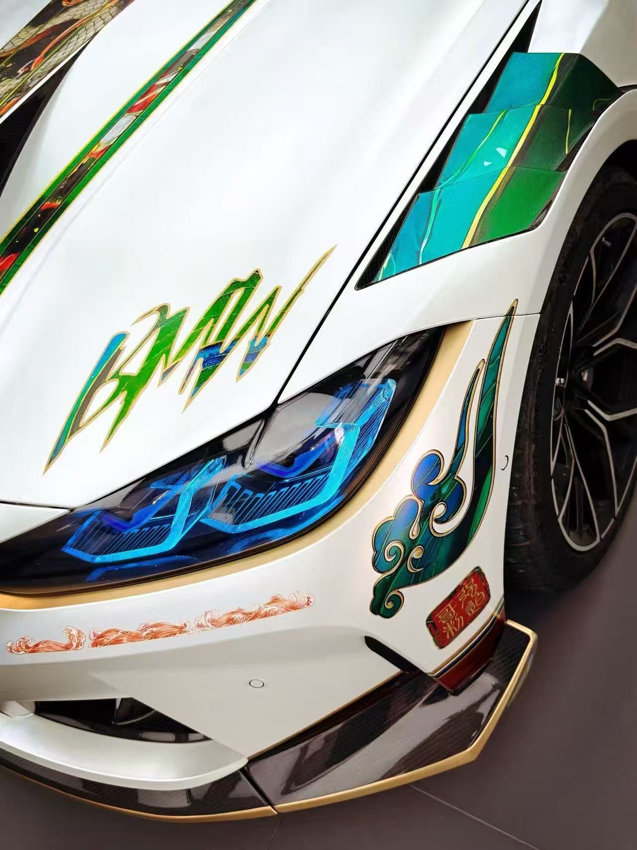 BMW M3 G80 G81 2021 2022 2023 2024 & M4 G82 G83 2021 2022 2023 2024 with Aftermarket Parts - AE Style Front Fenders Pre-preg Carbon Fiber from ArmorExtend