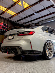 BMW M3 G80 G81 2021 2022 2023 2024 & M4 G82 G83 2021 2022 2023 2024 with Aftermarket Parts - AE V2 Style Rear Diffuser & Canards Carbon Fiber from ArmorExtend