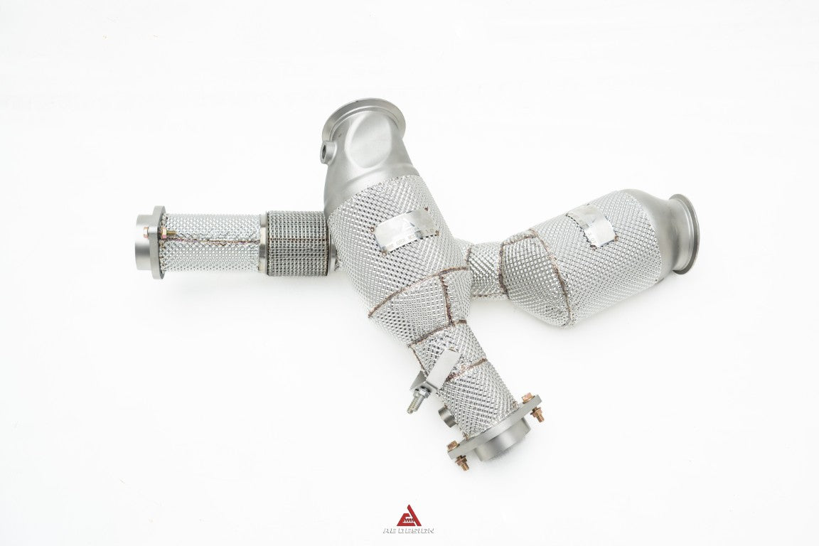 BMW M3 G80 G81 & M4 G82 G83 2021-ON (3.0T) with Aftermarket Parts - 200 & 300 & 400 CELL Downpipe Stainless Steel / Titanium from ArmorExtend