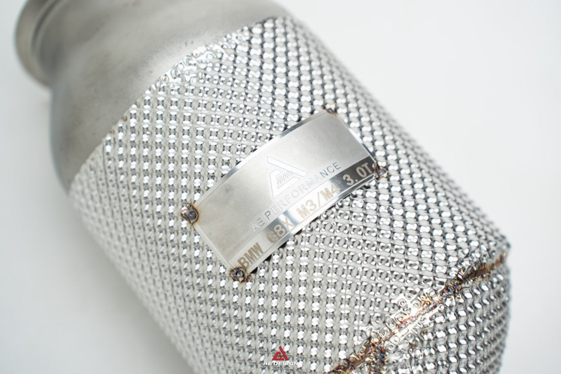 BMW M3 G80 G81 & M4 G82 G83 2021-ON (3.0T) with Aftermarket Parts - 200 & 300 & 400 CELL Downpipe Stainless Steel / Titanium from ArmorExtend