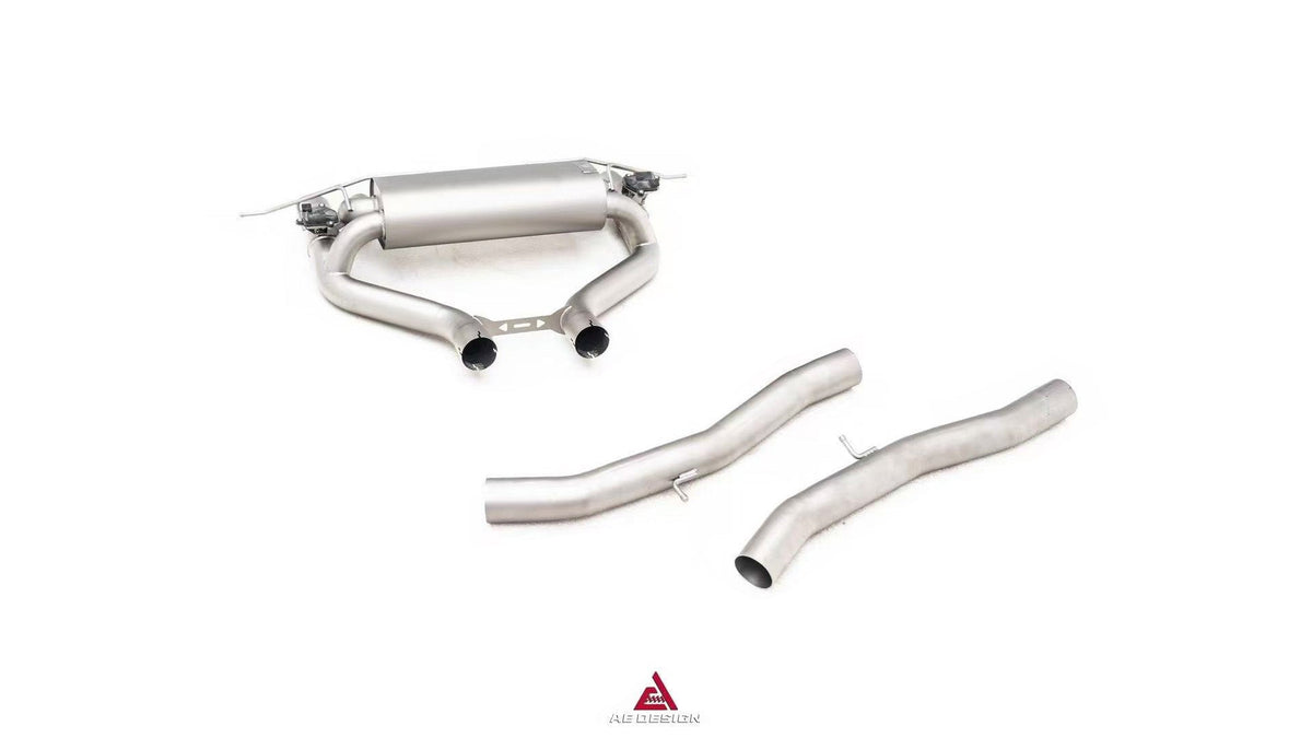 BMW M3 G80 G81 & M4 G82 G83 2021-ON (3.0T) with Aftermarket Parts - Axle-back Exhaust with Valve Quadtips Stainless Steel / Titanium from ArmorExtend