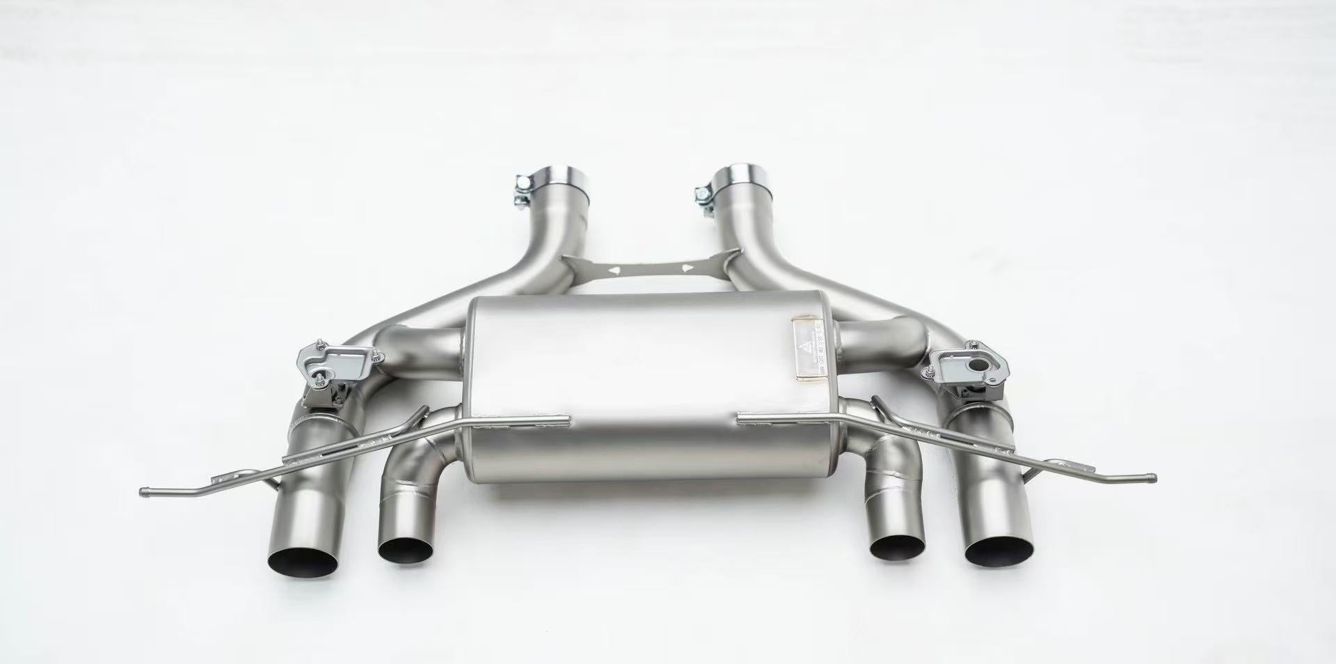 BMW M3 G80 G81 & M4 G82 G83 2021-ON (3.0T) with Aftermarket Parts - Catback Exhaust with Valve Quadtips Stainless Steel / Titanium from ArmorExtend