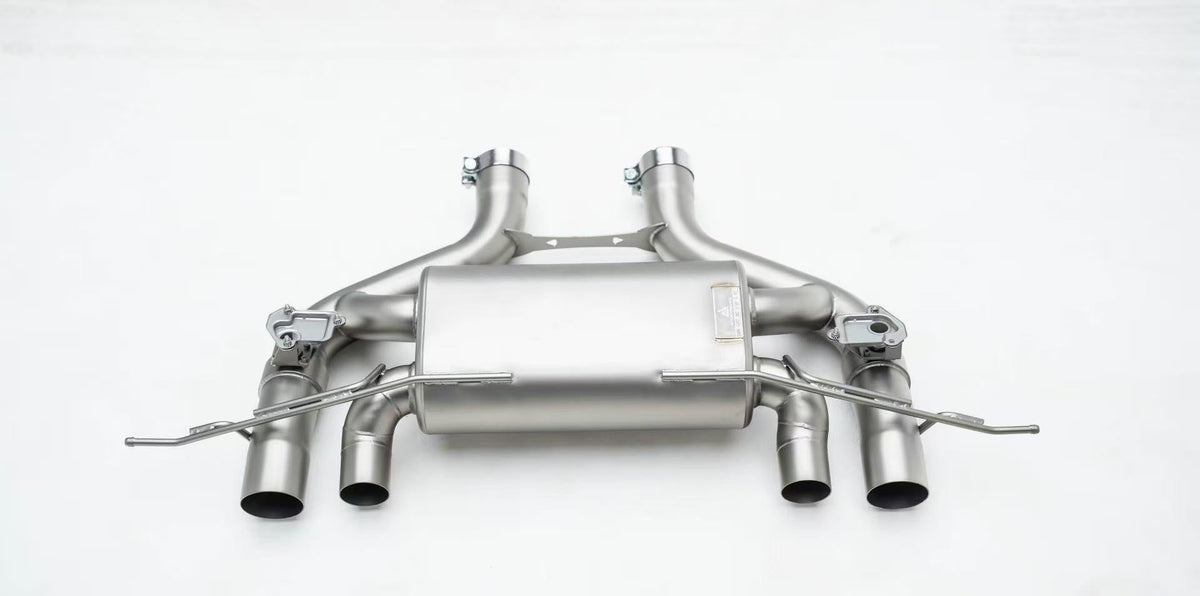 BMW M3 G80 G81 & M4 G82 G83 2021-ON (3.0T) with Aftermarket Parts - Catback Exhaust with Valve Quadtips Stainless Steel / Titanium from ArmorExtend