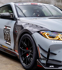 BMW M3 G80 G81 2021 2022 2023 2024 & M4 G82 G83 2021 2022 2023 2024 with Aftermarket Parts - AE Style Front Fenders Carbon Fiber from ArmorExtend
