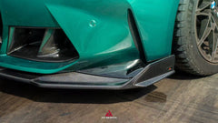 BMW M3 G80 G81 2021 2022 2023 2024 & M4 G82 G83 2021 2022 2023 2024 with Aftermarket Parts - AE V2 Style Front Lip Pre-preg Carbon Fiber from ArmorExtend