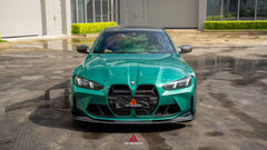 BMW M3 G80 G81 2021 2022 2023 2024 & M4 G82 G83 2021 2022 2023 2024 with Aftermarket Parts - AE V2 Style Front Lip Pre-preg Carbon Fiber from ArmorExtend