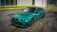 BMW M3 G80 G81 2021 2022 2023 2024 & M4 G82 G83 2021 2022 2023 2024 with Aftermarket Parts - AE V2 Style Front Lip Pre-preg Carbon Fiber from ArmorExtend