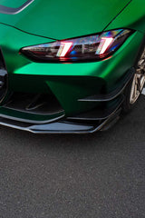 BMW M3 G80 G81 2021 2022 2023 2024 & M4 G82 G83 2021 2022 2023 2024 with Aftermarket Parts - AE V2 Style Front Canards Carbon Fiber from ArmorExtend