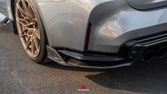BMW M3 G80 G81 & M4 G82 G83 2021-ON with Aftermarket Parts - V3 Rear Diffuser & Rear Canards Dry Pre-preg Carbon Fiber from ArmorExtend