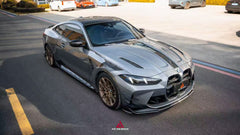 BMW M3 G80 G81 2021 2022 2023 2024 & M4 G82 G83 2021 2022 2023 2024 with Aftermarket Parts - AE V2 Style Front Canards Carbon Fiber from ArmorExtend