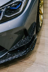 BMW M3 G80 G81 2021 2022 2023 2024 & M4 G82 G83 2021 2022 2023 2024 with Aftermarket Parts - AE V2 Style Front Lip?Carbon Fiber from ArmorExtend