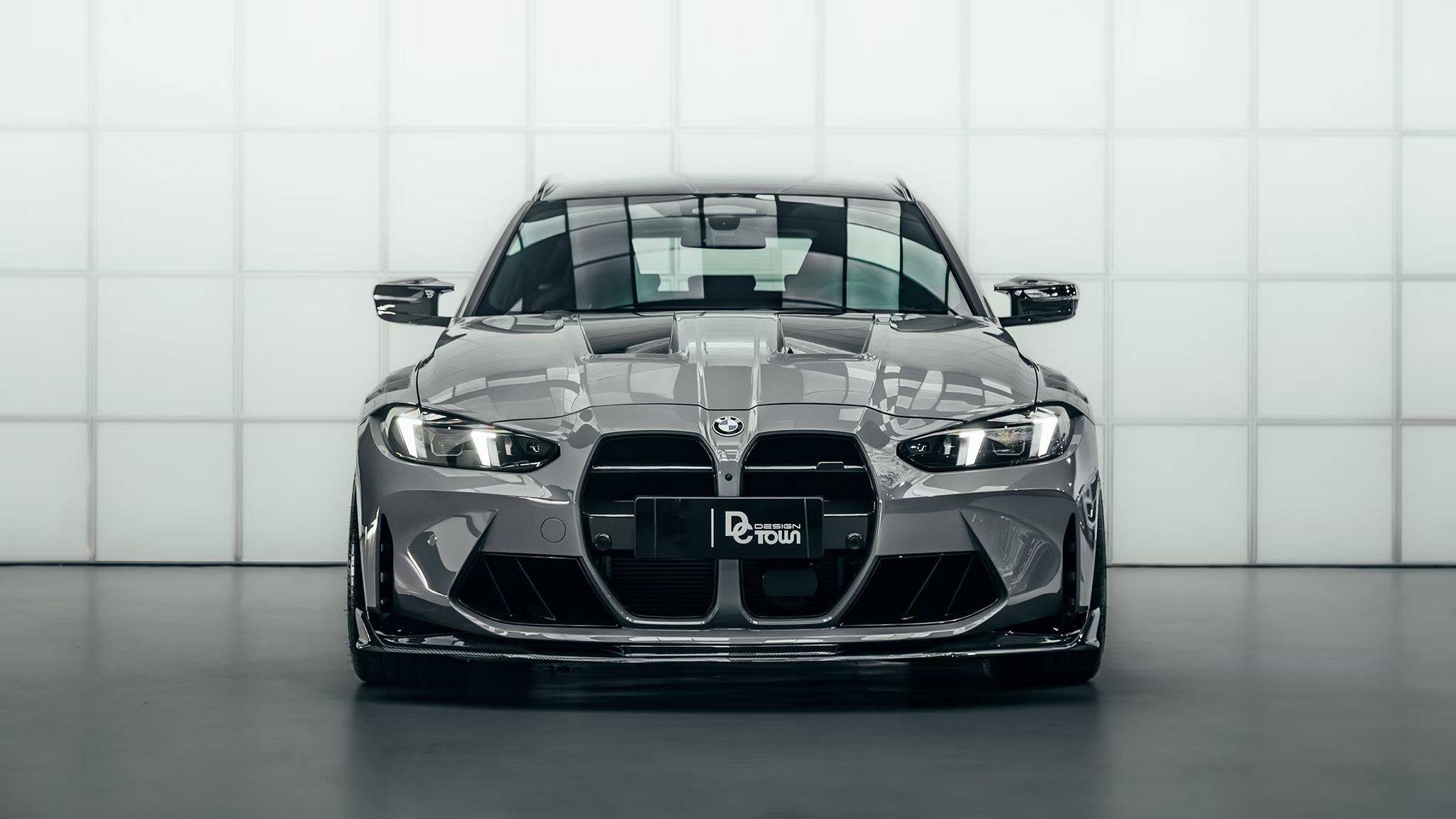 BMW M3 G80 G81 2021 2022 2023 2024 & M4 G82 G83 2021 2022 2023 2024 with Aftermarket Parts - AE V2 Style Front Lip Pre-preg Carbon Fiber from ArmorExtend