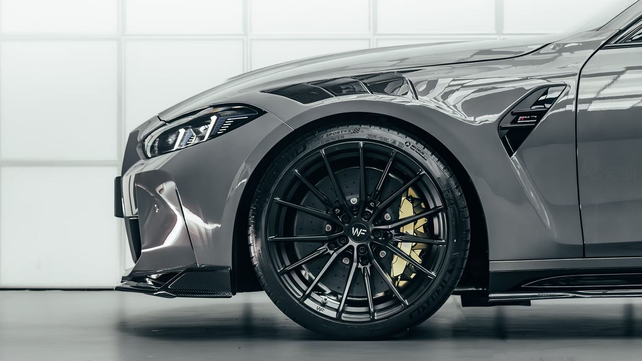 BMW M3 G80 G81 2021 2022 2023 2024 & M4 G82 G83 2021 2022 2023 2024 with Aftermarket Parts - AE Style Front Fenders Carbon Fiber from ArmorExtend
