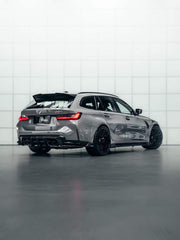 BMW M3 G80 G81 & M4 G82 G83 2021-ON with Aftermarket Parts - V3 Rear Diffuser & Rear Canards Dry Pre-preg Carbon Fiber from ArmorExtend