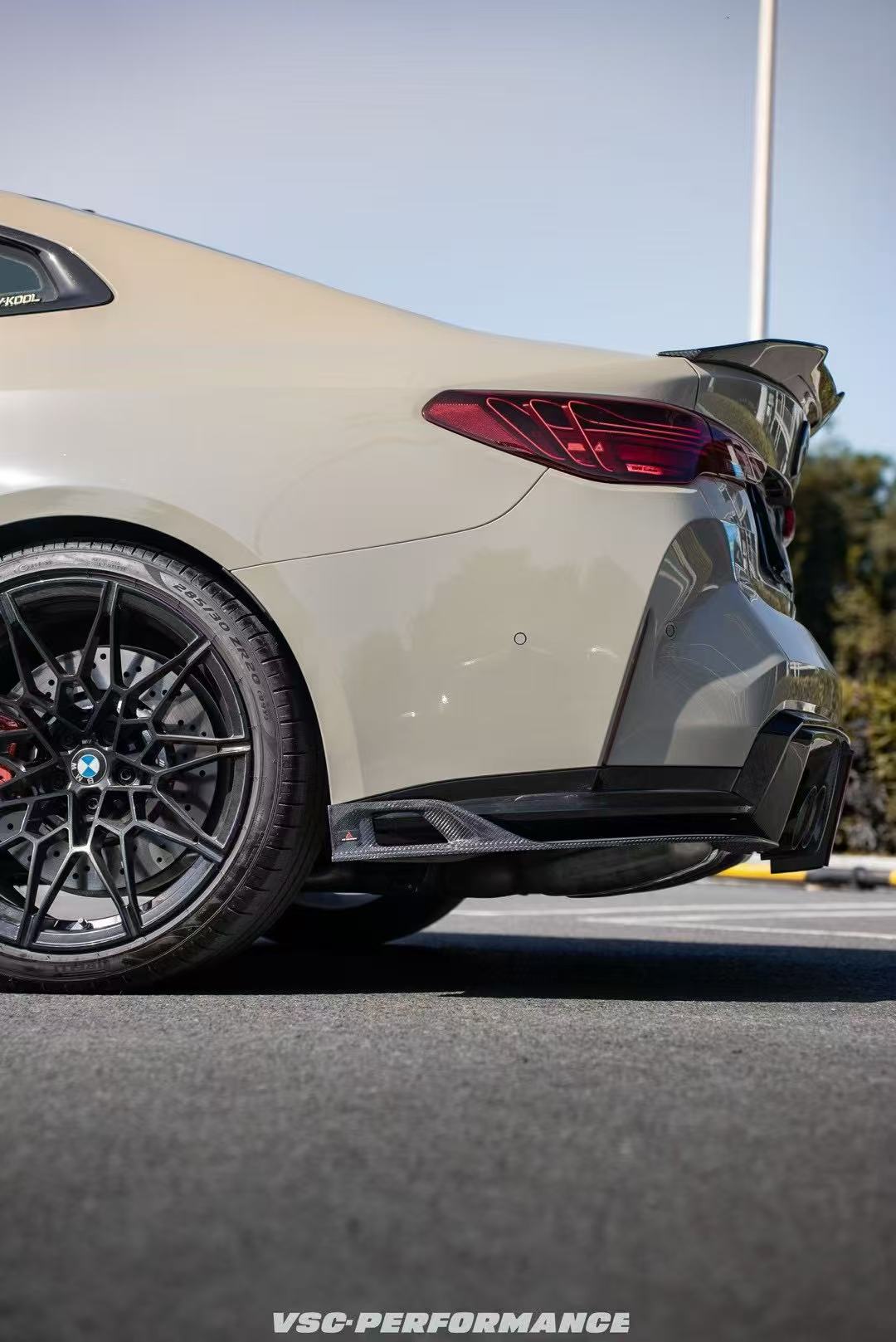 BMW M4 G82 2021 2022 2023 2024 & 4 Series G22 430i M440i 2020 2021 2022 2023 2024 with Aftermarket Parts - ART V2 Style Fiber Rear Wing Carbon Fiber from Pre-preg ArmorExtend