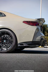 BMW M4 G82 2021 2022 2023 2024 & 4 Series G22 430i M440i 2020 2021 2022 2023 2024 with Aftermarket Parts - ART V2 Style Fiber Rear Wing Carbon Fiber from Pre-preg ArmorExtend