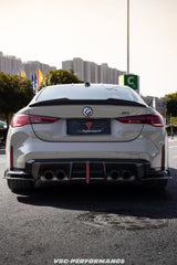 BMW M4 G82 2021 2022 2023 2024 & 4 Series G22 430i M440i 2020 2021 2022 2023 2024 with Aftermarket Parts - ART V2 Style Fiber Rear Wing Carbon Fiber from Pre-preg ArmorExtend