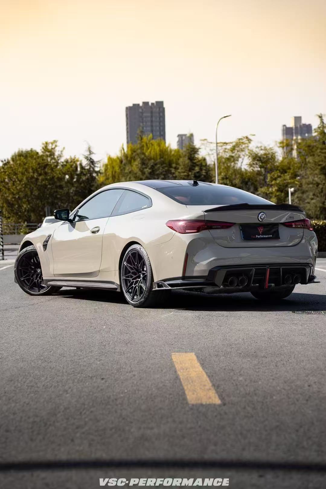 BMW M4 G82 2021 2022 2023 2024 & 4 Series G22 430i M440i 2020 2021 2022 2023 2024 with Aftermarket Parts - ART V2 Style Fiber Rear Wing Carbon Fiber from Pre-preg ArmorExtend