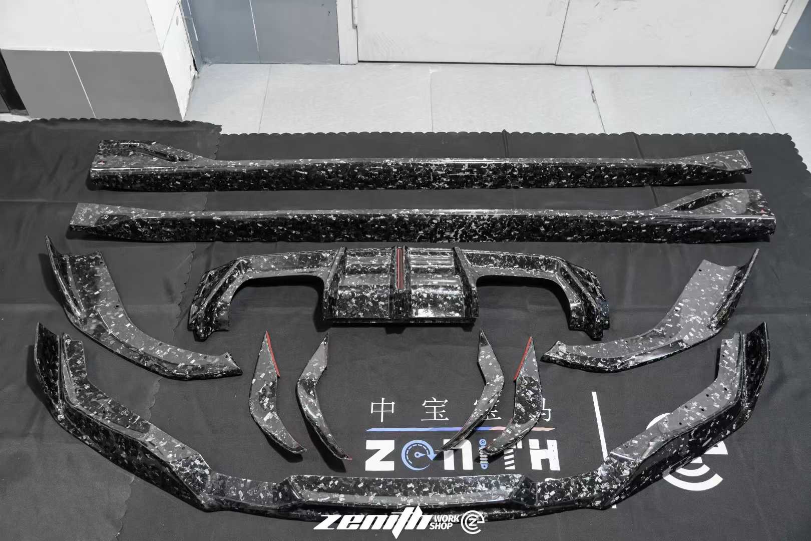BMW M3 G80 G81 2021 2022 2023 2024 & M4 G82 G83 2021 2022 2023 2024 with Aftermarket Parts - AE V2 Style Front Canards Carbon Fiber from ArmorExtend