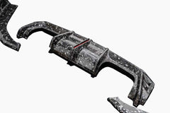 BMW M3 G80 G81 & M4 G82 G83 2021-ON with Aftermarket Parts - V3 Rear Diffuser & Rear Canards Dry Pre-preg Carbon Fiber from ArmorExtend