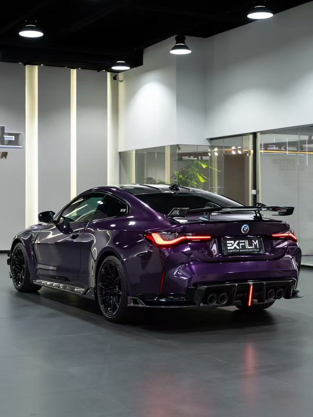 BMW M4 G82 2021 2022 2023 2024 & 4 Series G22 430i M440i 2020 2021 2022 2023 2024 with Aftermarket Parts - ART V2 Style Fiber Rear Wing Carbon Fiber from Pre-preg ArmorExtend