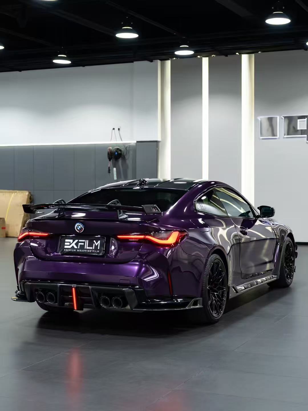 BMW M4 G82 2021 2022 2023 2024 & 4 Series G22 430i M440i 2020 2021 2022 2023 2024 with Aftermarket Parts - ART V2 Style Fiber Rear Wing Carbon Fiber from Pre-preg ArmorExtend
