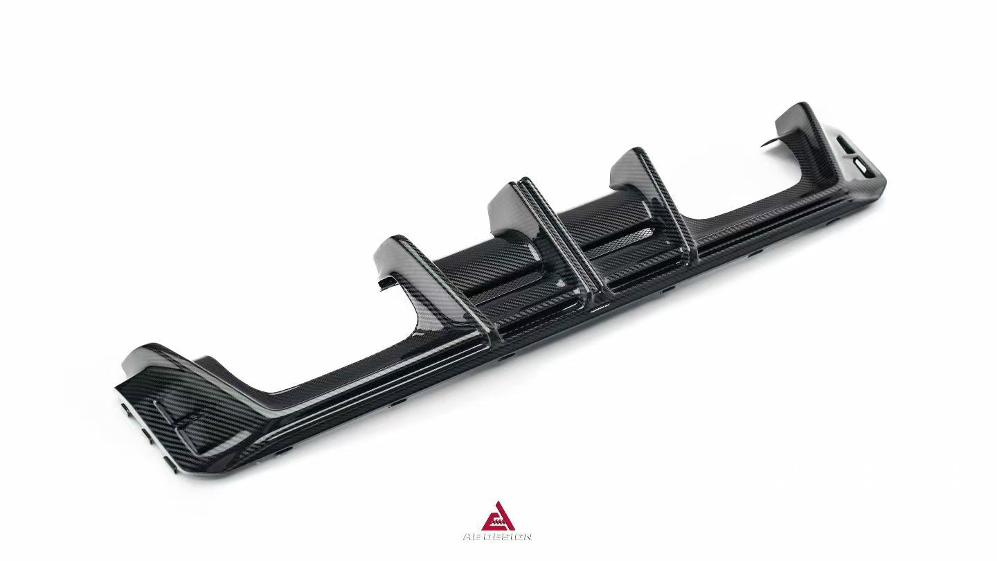 BMW M3 G80 G81 & M4 G82 G83 2021-ON with Aftermarket Parts - V3 Rear Diffuser & Rear Canards Dry Pre-preg Carbon Fiber from ArmorExtend
