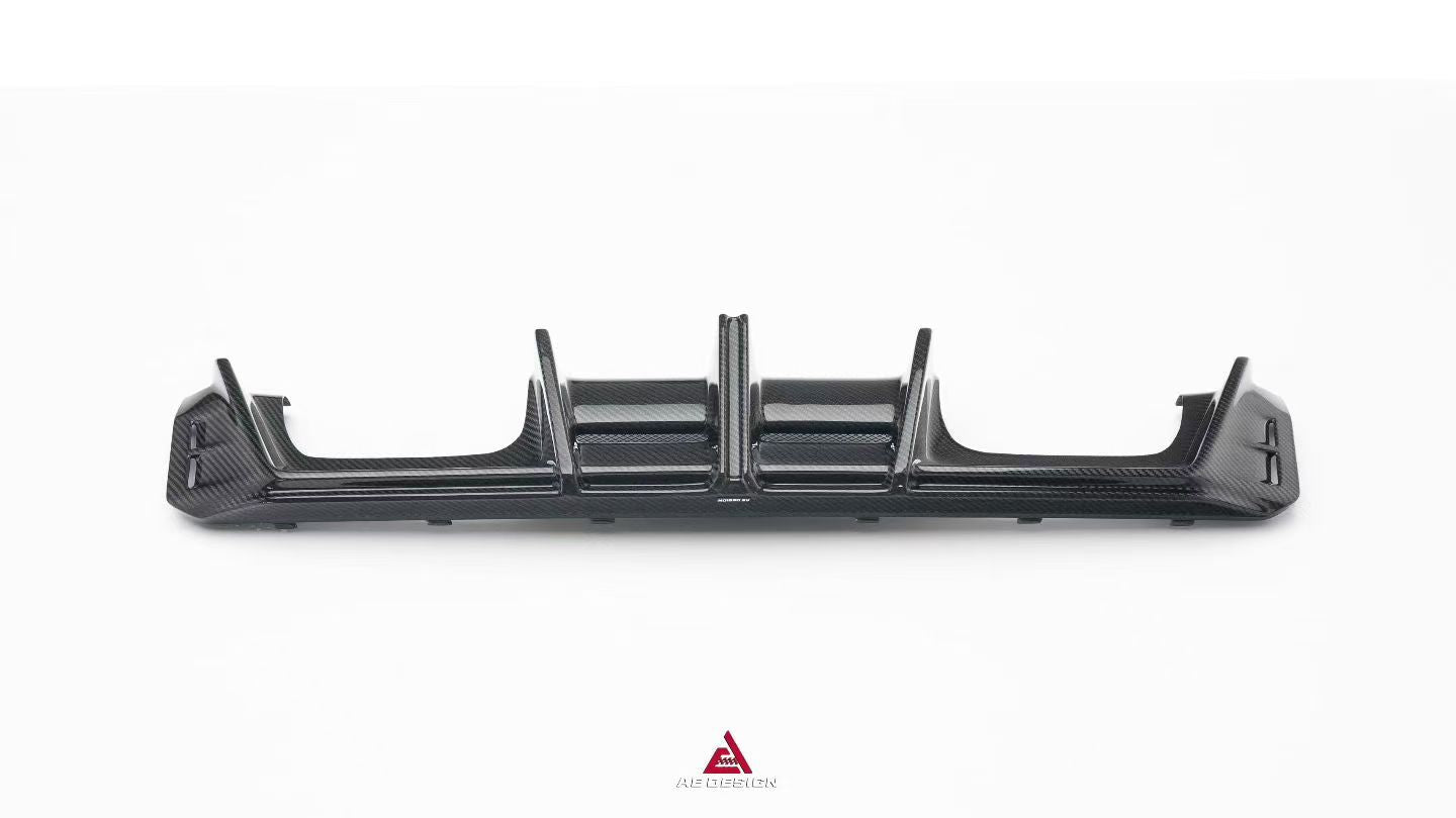 BMW M3 G80 G81 & M4 G82 G83 2021-ON with Aftermarket Parts - V3 Rear Diffuser & Rear Canards Dry Pre-preg Carbon Fiber from ArmorExtend