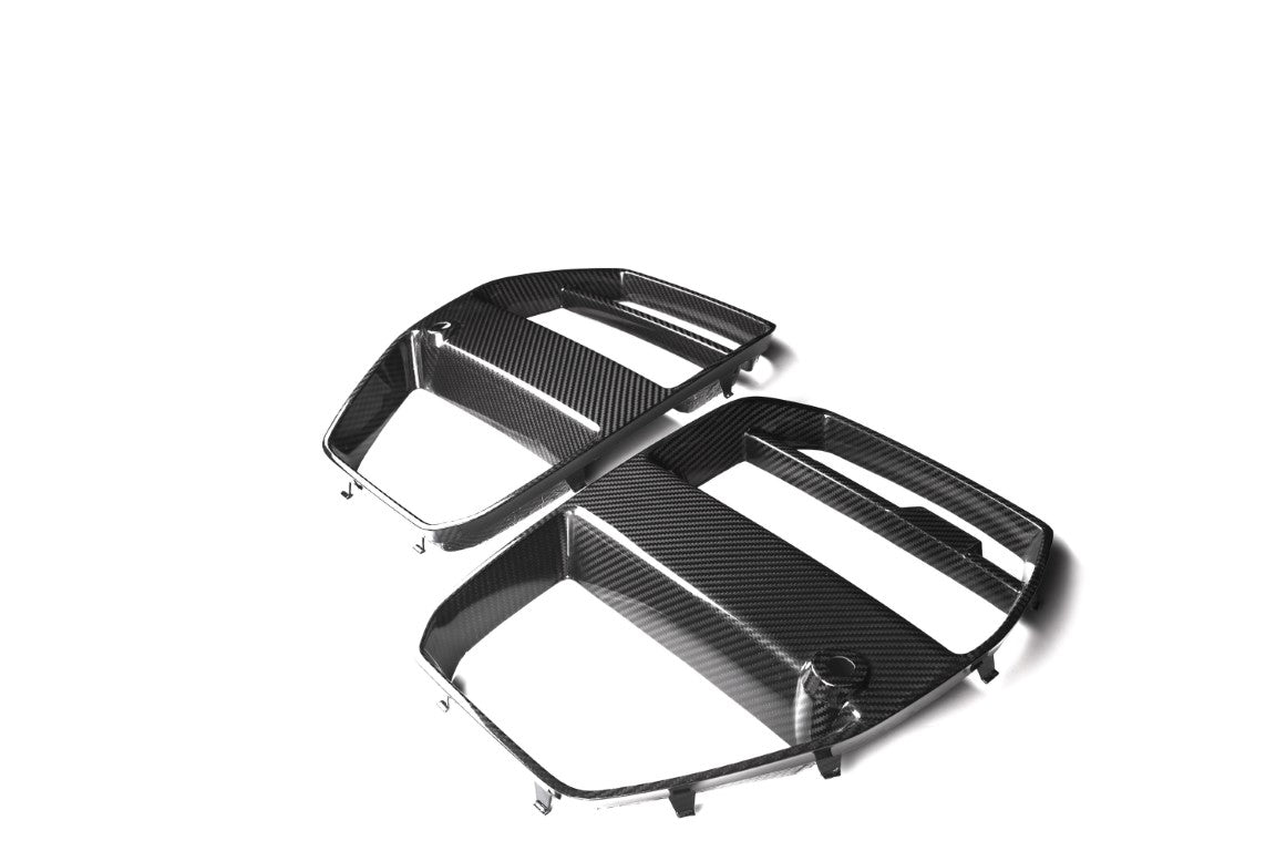 BMW M3 M3C M3CS G80 G81 2021-ON & M4 M4C M4CS G82 G83 2021-ON with Aftermarket Parts - V Style Front Kidney Grill Pre-preg Carbon Fiber from ArmorExtend