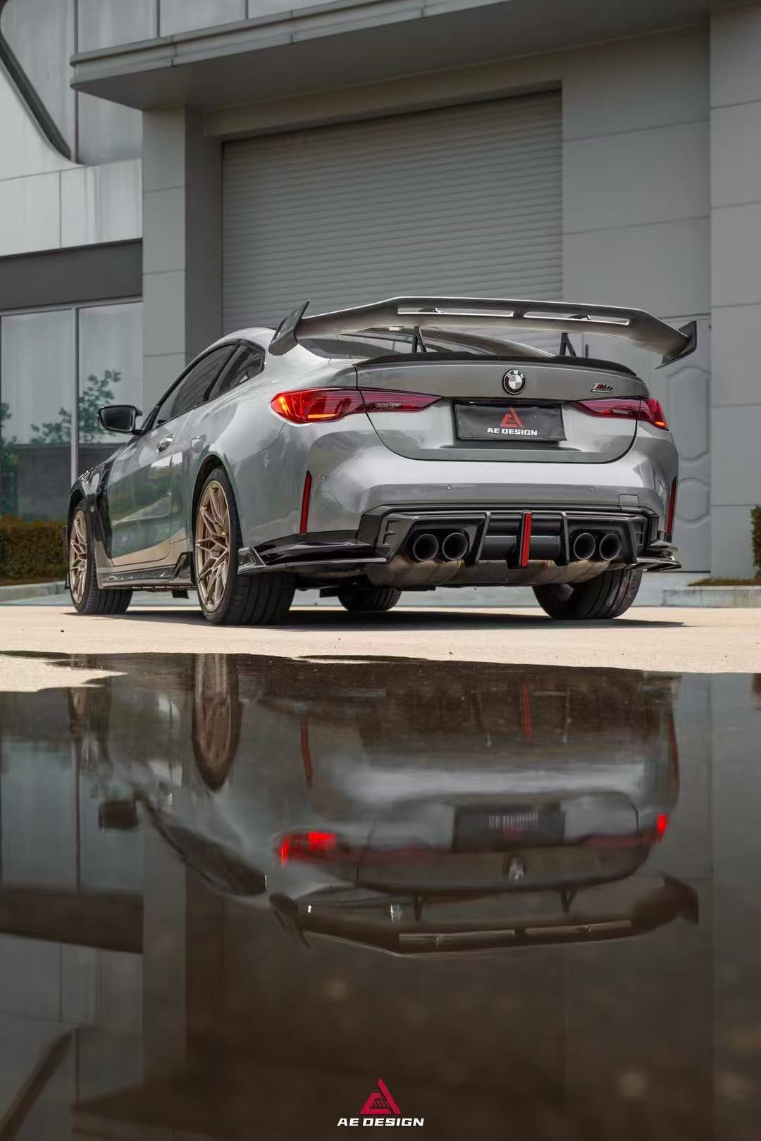 BMW M4 G82 2021-ON & 4 Series G22 430i M440i 2020-ON with Aftermarket Parts - Rear Wing Pre-preg Carbon Fiber from ArmorExtend