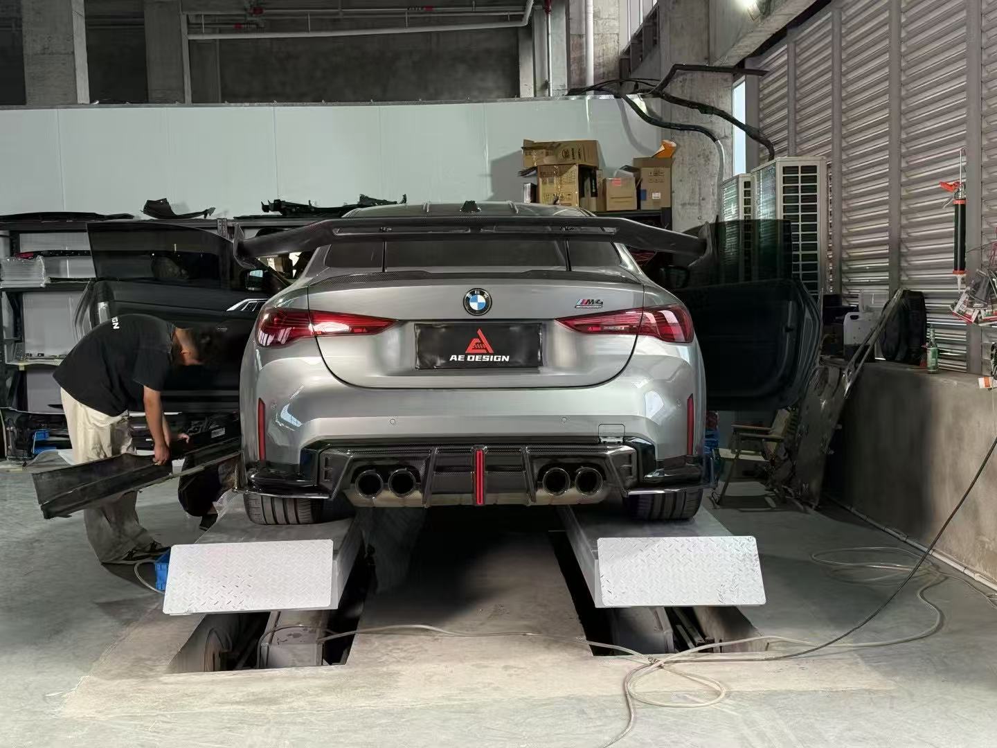 BMW M4 G82 2021-ON & 4 Series G22 430i M440i 2020-ON with Aftermarket Parts - Rear Wing Pre-preg Carbon Fiber from ArmorExtend