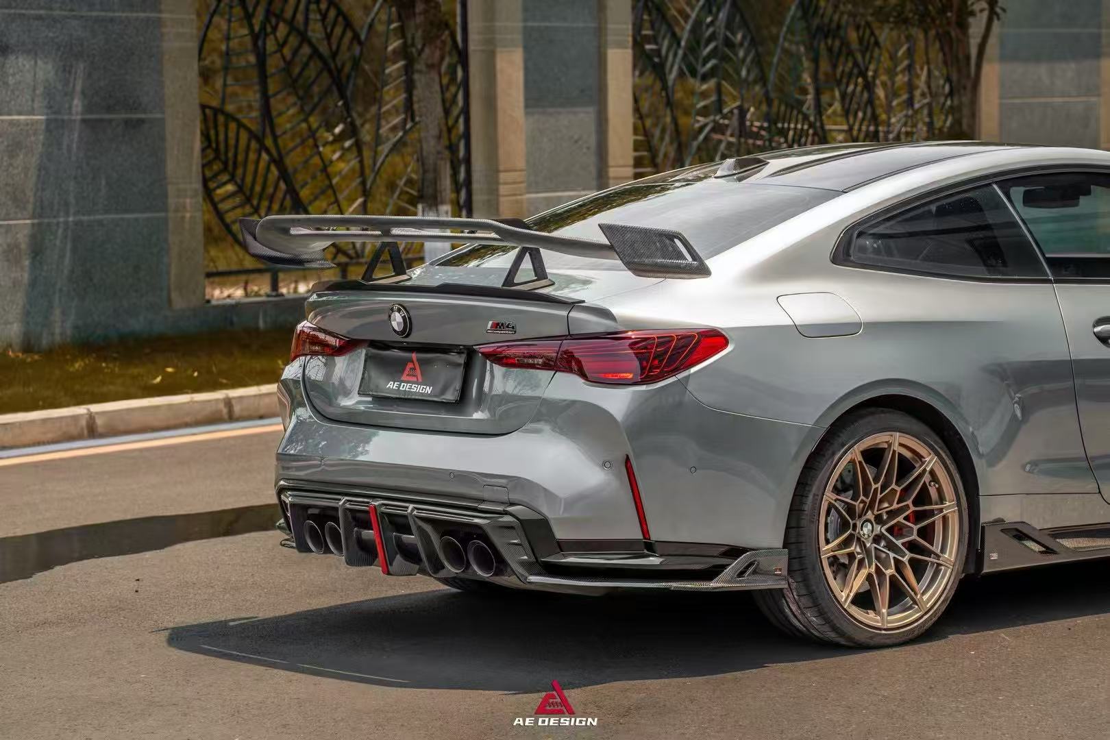 BMW M4 G82 2021-ON & 4 Series G22 430i M440i 2020-ON with Aftermarket Parts - Rear Wing Pre-preg Carbon Fiber from ArmorExtend