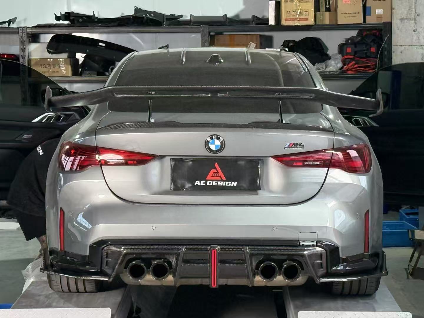 BMW M4 G82 2021-ON & 4 Series G22 430i M440i 2020-ON with Aftermarket Parts - Rear Wing Pre-preg Carbon Fiber from ArmorExtend