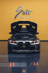 BMW M3 G80 G81 2021 2022 2023 2024 & M4 G82 G83 2021 2022 2023 2024 with Aftermarket Parts - AE V1 Style Front Lip Carbon Fiber from ArmorExtend