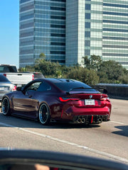 BMW M4 G82 2021 2022 2023 2024 & 4 Series G22 430i M440i 2020 2021 2022 2023 2024 with Aftermarket Parts - AE Style Rear Wing Carbon Fiber from ArmorExtend