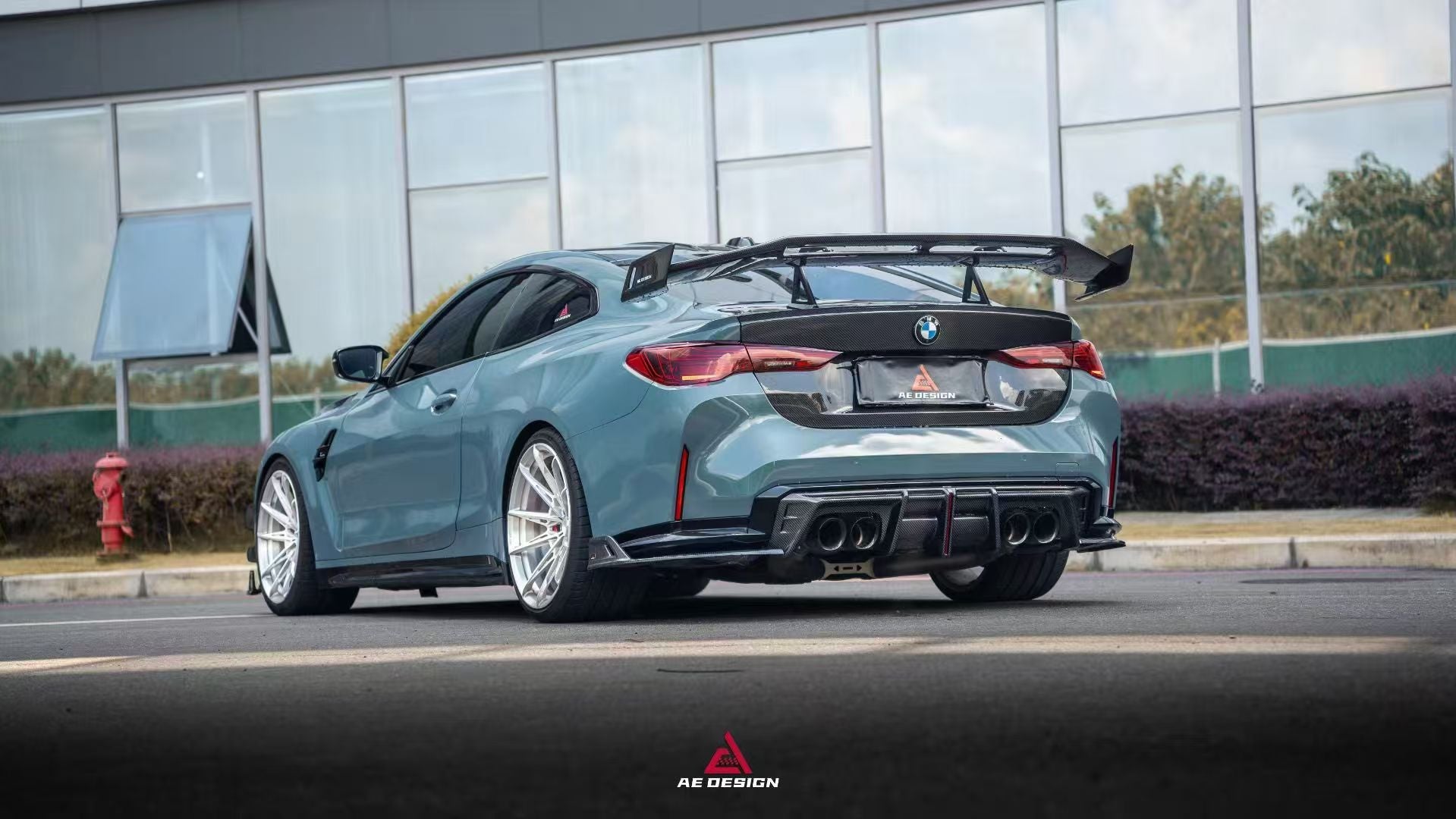 BMW M4 G82 2021-ON & 4 Series G22 430i M440i 2020-ON with Aftermarket Parts - GT Rear Wing Dry Pre-preg Carbon Fiber from ArmorExtend