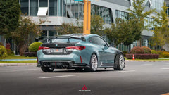 BMW M3 G80 G81 & M4 G82 G83 2021-ON with Aftermarket Parts - V3 Rear Diffuser & Rear Canards Dry Pre-preg Carbon Fiber from ArmorExtend