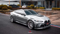 BMW M3 G80 G81 2021 2022 2023 2024 & M4 G82 G83 2021 2022 2023 2024 with Aftermarket Parts - AE Style Side Skirts Carbon Fiber from ArmorExtend