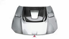 BMW M3CS M3C M3 G80 G81 2021-ON & M4CSL M4CS M4C M4 G82 G83 2021-ON with Aftermarket Parts - ART Vented Transparent Glass V2 Style Hood Bonnet Dry Pre-preg Carbon Fiber from ArmorExtend