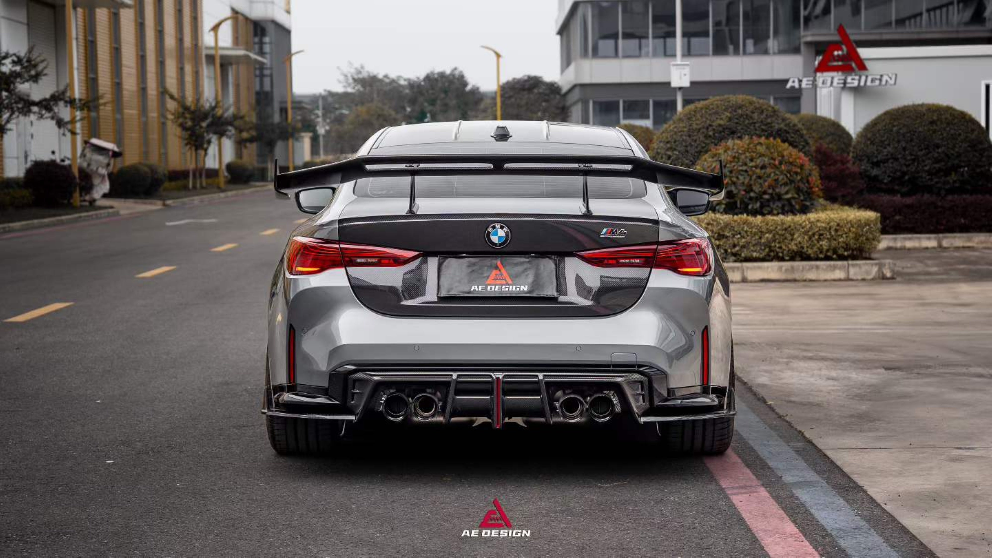 BMW M3 G80 G81 & M4 G82 G83 2021-ON with Aftermarket Parts - V3 Rear Diffuser & Rear Canards Dry Pre-preg Carbon Fiber from ArmorExtend