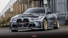 BMW M3 G80 G81 2021 2022 2023 2024 & M4 G82 G83 2021 2022 2023 2024 with Aftermarket Parts - AE Style Side Skirts Carbon Fiber?from ArmorExtend