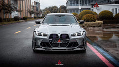 BMW M3CS M3C M3 G80 G81 2021-ON & M4CSL M4CS M4C M4 G82 G83 2021-ON with Aftermarket Parts - ART Vented Transparent Glass V2 Style Hood Bonnet Dry Pre-preg Carbon Fiber from ArmorExtend