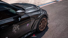 BMW M3CS M3C M3 G80 G81 2021-ON & M4CSL M4CS M4C M4 G82 G83 2021-ON with Aftermarket Parts - ART Vented Transparent Glass V2 Style Hood Bonnet Dry Pre-preg Carbon Fiber from ArmorExtend