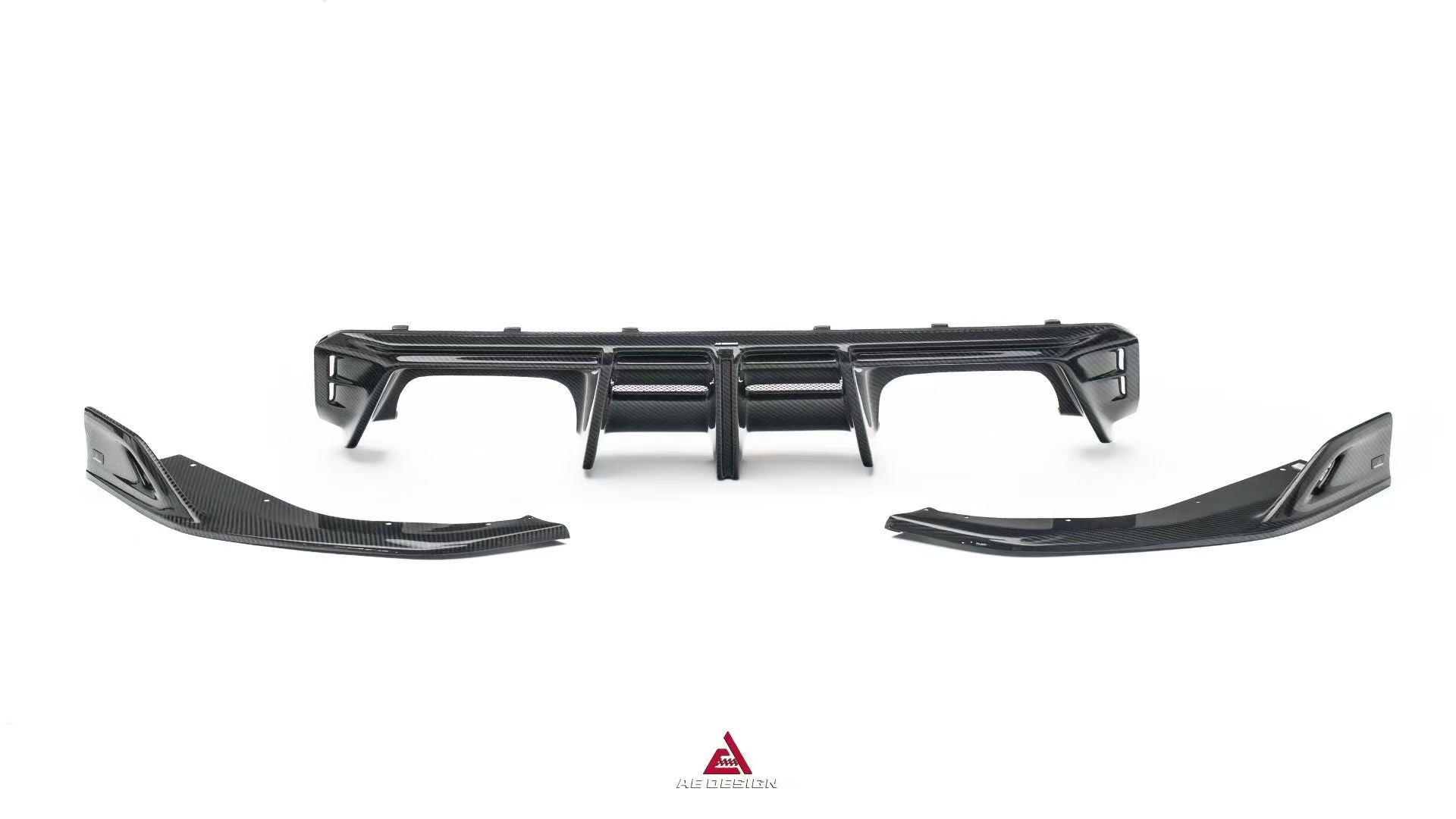 BMW M3 G80 G81 & M4 G82 G83 2021-ON with Aftermarket Parts - V3 Rear Diffuser & Rear Canards Dry Pre-preg Carbon Fiber from ArmorExtend