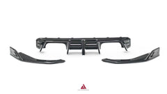BMW M3 G80 G81 & M4 G82 G83 2021-ON with Aftermarket Parts - V3 Rear Diffuser & Rear Canards Dry Pre-preg Carbon Fiber from ArmorExtend